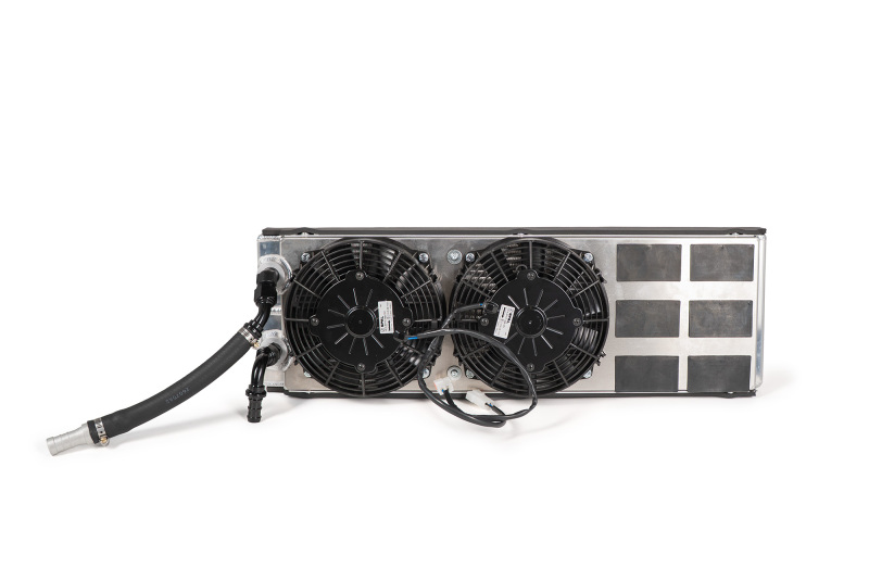 Ford F-150 Raptor R Performance Heat Exchanger - Addictive Desert Designs - High-Mount - Hammer Black Powder-Coated Steel Frame with Raw Aluminum Core - `23-`26